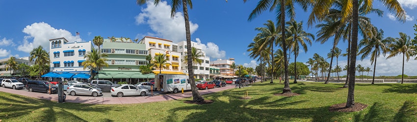Ocean Drive, Lummus Park, Miami Beach FL