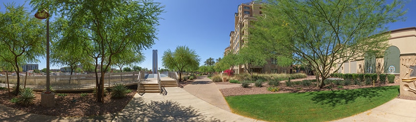 Arizona Canal Trail at Soleri Bridge, Scottsdale AZ