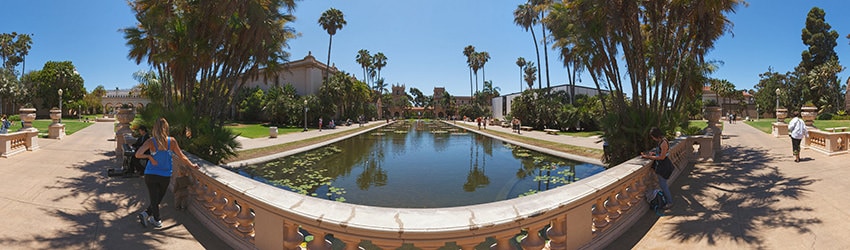 Lily Pond & Botanical Building, Balboa Park, San Diego CA