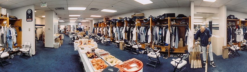 1996 Seattle Mariners Team Locker Room, The Kingdome, Seattle WA