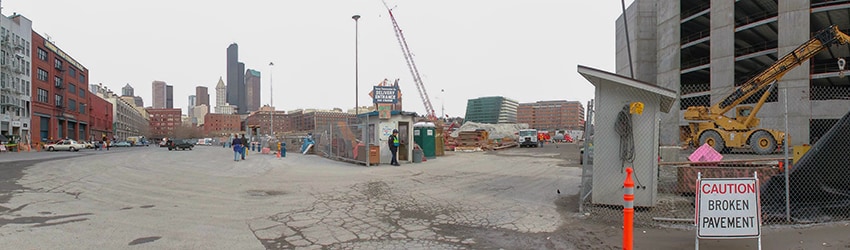Stadium Construction, Pioneer Square, Seattle WA
