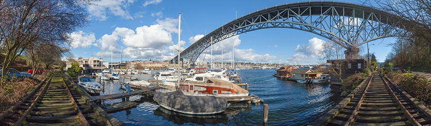 Houseboats, North Lake Union, Queen Anne, Seattle WA