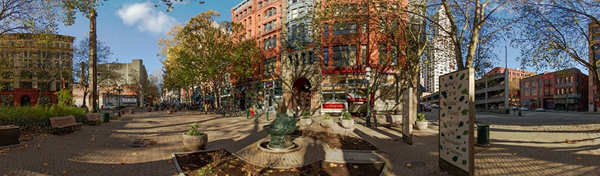Pioneer Place Park, Pioneer Square, Seattle WA