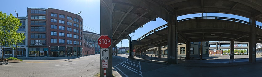 1st Ave S & Railroad Way S, Pioneer Square, Seattle WA