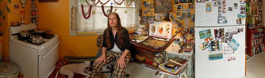 Artist Kamala Dolphin-Kingsley in her Studio, Seattle WA