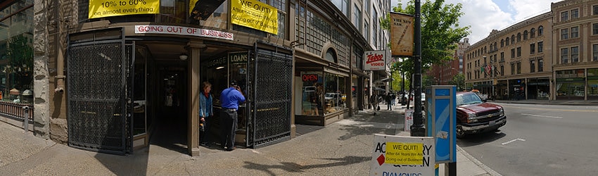 Central Loan & Pawn, Last Day of Business 2007, Seattle WA