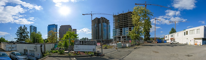 Construction of Washington Square, Bellevue WA