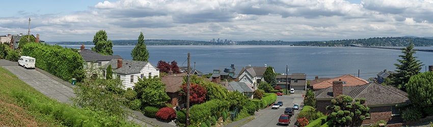 Lake Washington Blvd S & S Norman St, Leschi, Seattle WA