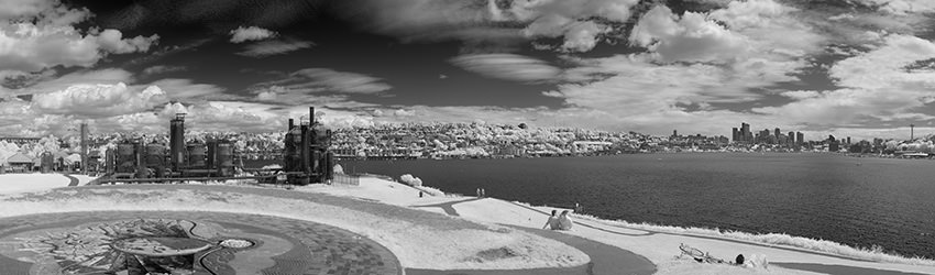 Infrared View From Gas Works Park, Seattle WA