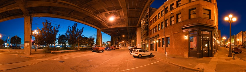 S Main St & Alaskan Way, Pioneer Square, Seattle WA