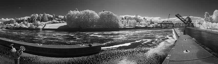 Ballard Locks (Infrared), Seattle WA