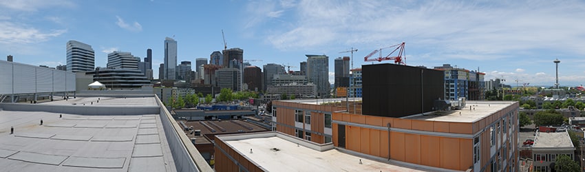 Rooftop View, Alley 24 Bldg, Cascade, Seattle WA