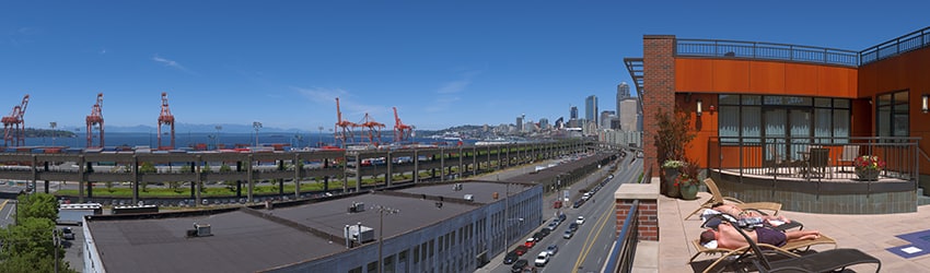 Silver Cloud Hotel Roof View, SODO, Seattle WA