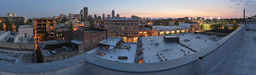 Rooftop Twilight View of Capitol Hill (2008), Seattle WA
