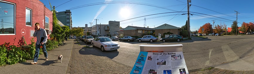 Below the Fremont Rocket, N 35th St & Evanston Ave N, Fremont, Seattle WA