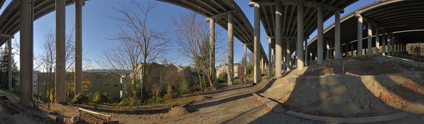 I-5 Colonnade Bike Park, Seattle WA