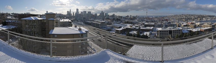 Rooftop View (Snow 2008), Capitol Hill, Seattle WA