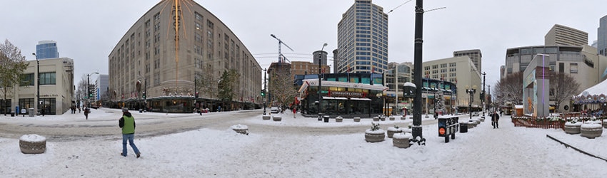 Westlake Center (Snow 2008), Seattle WA