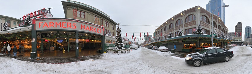 Pike Place Market (Snow 2008), Seattle WA