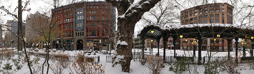 Pioneer Place Park, Pioneer Square, Seattle WA