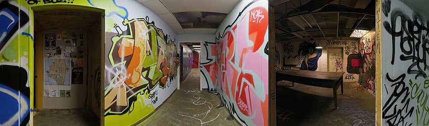 Graffiti Art Hallway at FSF, Free Sheep Foundation, Seattle WA