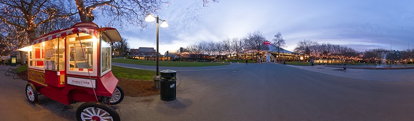 Dusk at the Seattle Center, Seattle WA