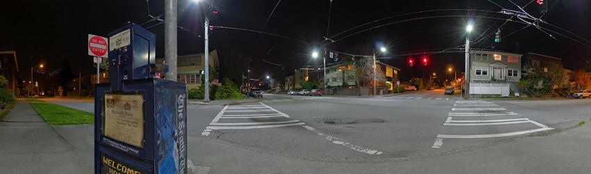 LED Street Lighting Test(2009), 10th Ave & Aloha, Seattle WA