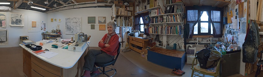 Artist Mikela Naylor in her Studio, Seattle WA