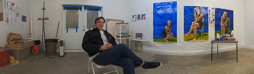 Artist Doug Parry in his Studio, Seattle WA
