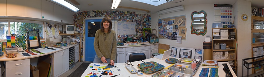 Artist Janet Foley in her Studio, Snohomish WA