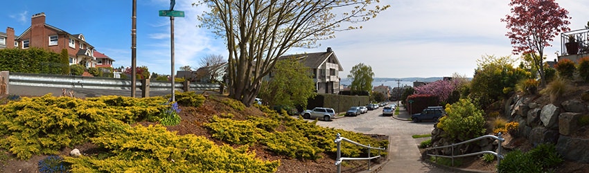 Street Corner, Queen Anne, Seattle WA