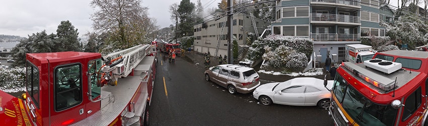 Fire on Lake View Blvd, Capitol Hill, Seattle WA