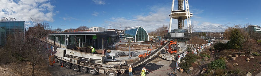 Chihuly Garden & Glass Construction, Seattle Center, Seattle WA