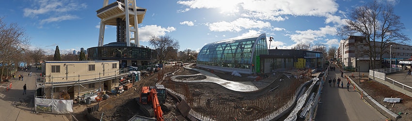 Chihuly Garden & Glass Construction, Seattle Center, Seattle WA