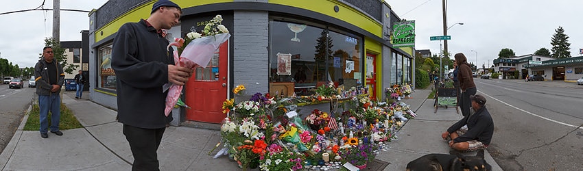 Memorial at Cafe Racer, Seattle WA
