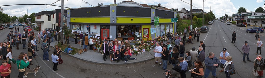 Memorial at Cafe Racer, Seattle WA