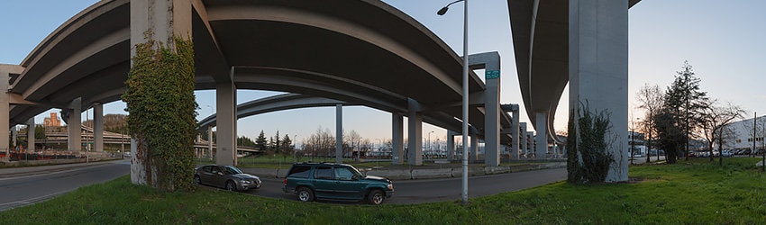 Under the I-90 Terminus Ramps, Seattle WA