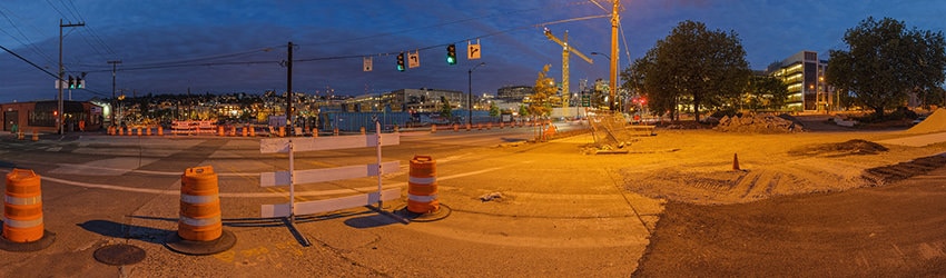 Broad St & Westlake Ave, Mercer Corridor Project, Seattle WA