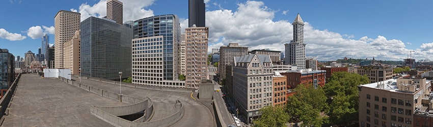 Overlooking Pioneer Square & Elliott Bay, Seattle WA
