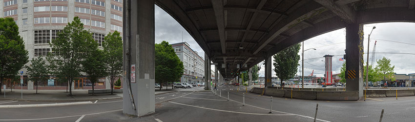 Alaskan Way Viaduct at Madison St (360-Megapixels), Seattle WA
