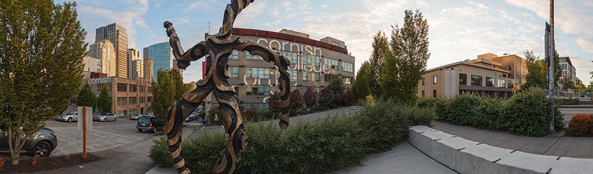 Sculpture outside Cornish College of the Arts, Seattle WA