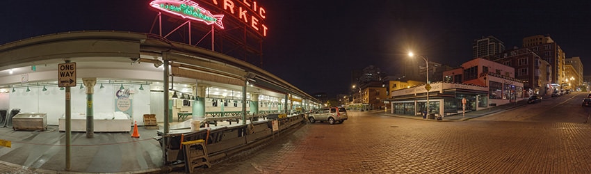 Pike Place Market at Night, Seattle WA