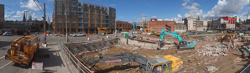 Construction, 11th & Union, Capitol Hill, Seattle WA