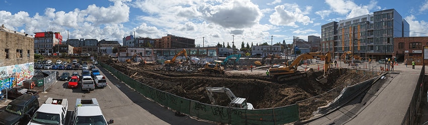 Construction, 10th Ave & Union, Capitol Hill, Seattle WA