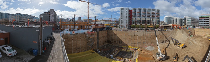 Amazon Phase 7 Construction, 9th Ave & Harrison St, South Lake Union, Seattle WA