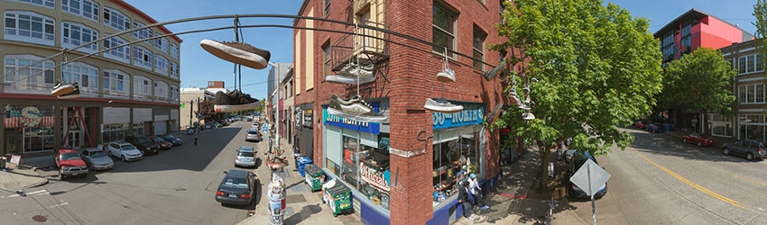 Sneakers Over 11th Ave & Pine St, Capitol Hill, Seattle WA