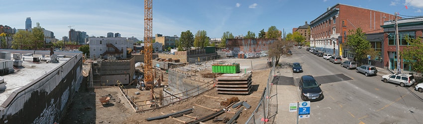 Construction at Harvard Ave & Pike St, Capitol Hill, Seattle WA
