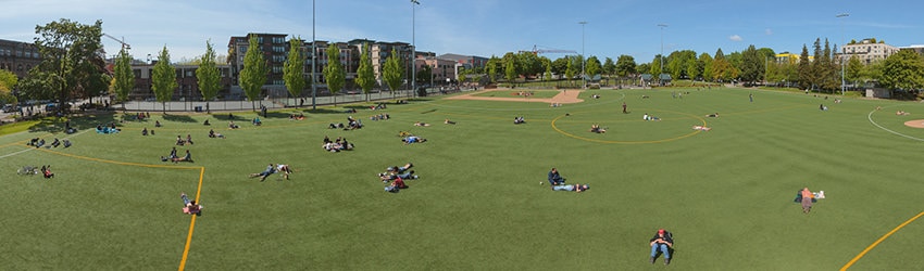 A Sunday Afternoon at Bobby Morris Playfield, Cal Anderson Park, Capitol Hill, Seattle WA