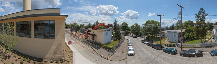Demolition at Yesler Terrace, Seattle WA