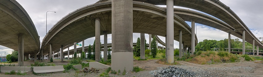 Under the West Seattle Freeway Interchange